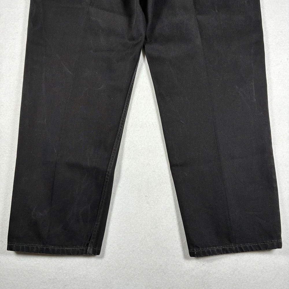 Levi's 550 Jeans Men's 40x30 Black Denim Relaxed Tapered Leg High Rise Workwear - Picture 7 of 15